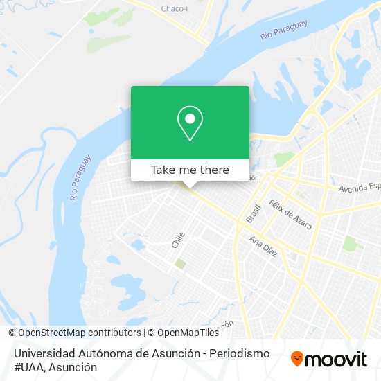 Mapa de Universidad Autónoma de Asunción - Periodismo #UAA
