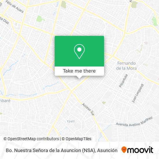 Mapa de Bo. Nuestra Señora de la Asuncion (NSA)
