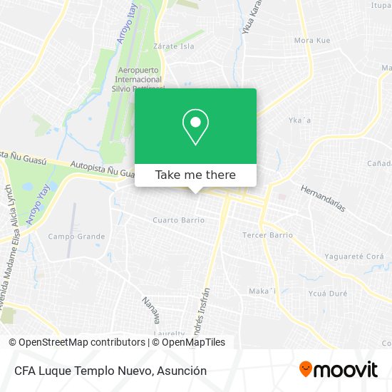 Mapa de CFA Luque Templo Nuevo