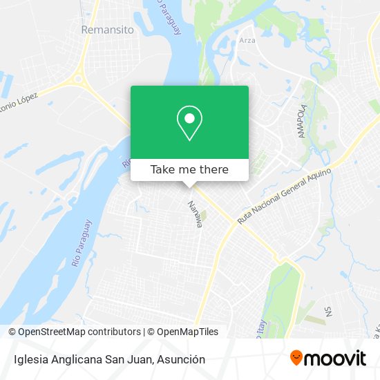 Mapa de Iglesia Anglicana San Juan