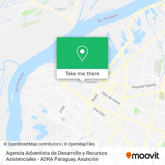 Agencia Adventista de Desarrollo y Recursos Asistenciales - ADRA Paraguay map