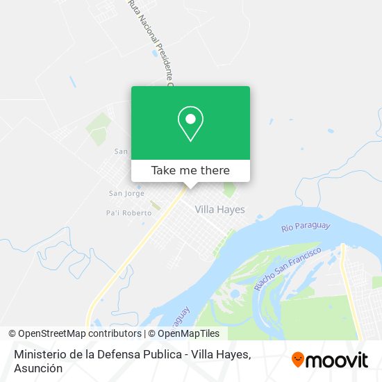 Ministerio de la Defensa Publica - Villa Hayes map