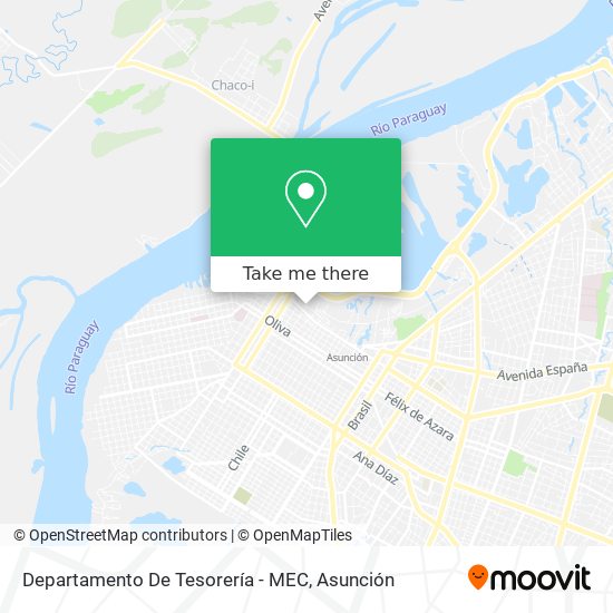 Mapa de Departamento De Tesorería - MEC