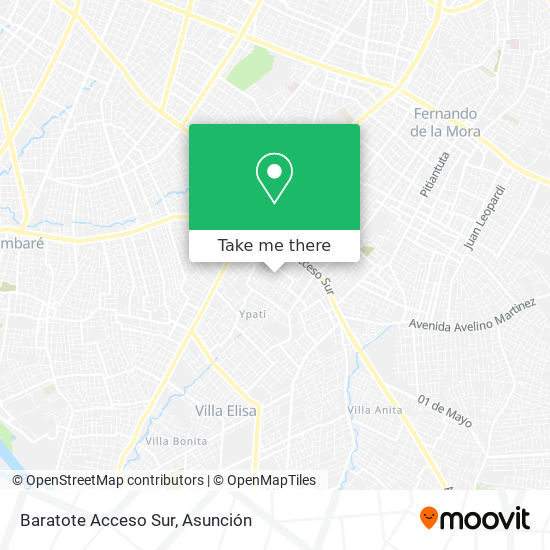 Baratote Acceso Sur map