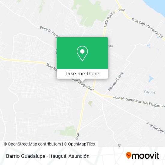 Barrio Guadalupe - Itauguá map