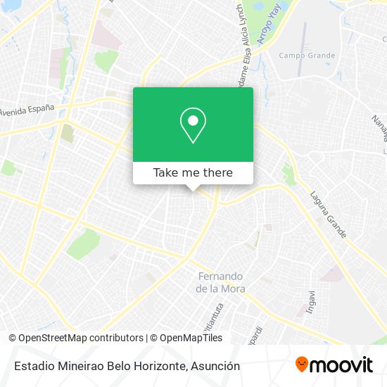 Estadio Mineirao Belo Horizonte map