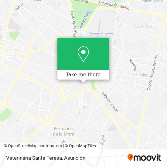 Mapa de Veterinaria Santa Teresa