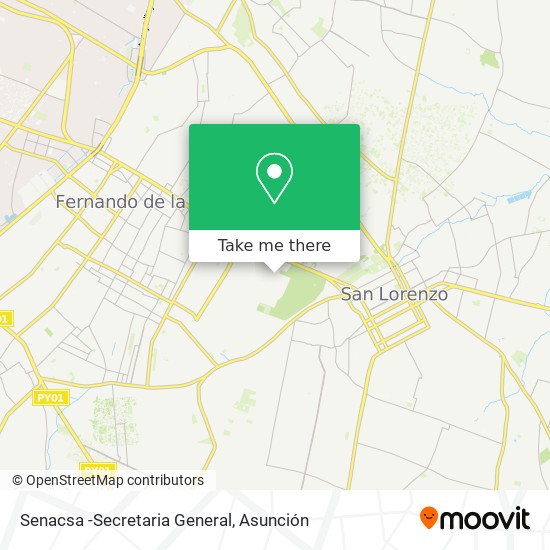 Senacsa -Secretaria General map
