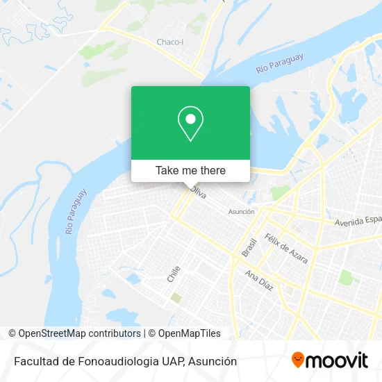 Facultad de Fonoaudiologia UAP map