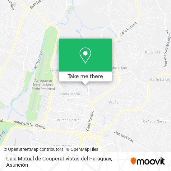 Caja Mutual de Cooperativistas del Paraguay map