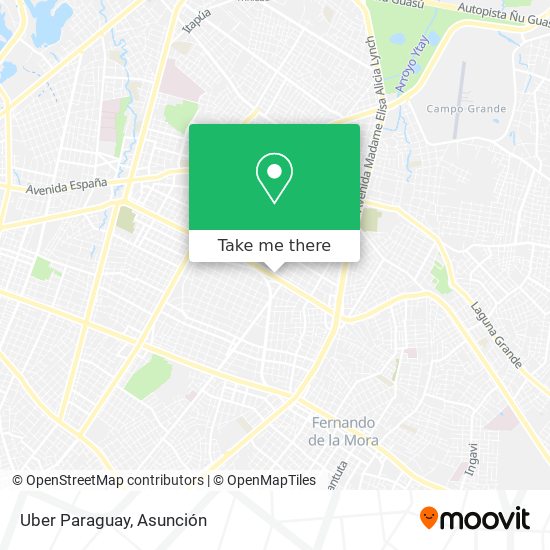 Uber Paraguay map