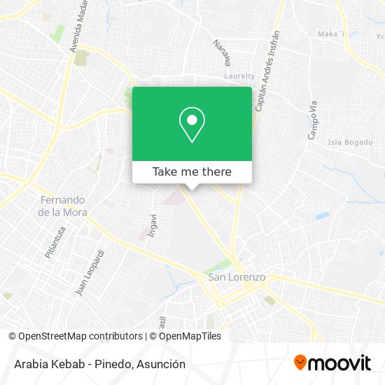 Arabia Kebab - Pinedo map