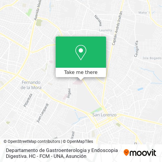 Mapa de Departamento de Gastroenterologia y Endoscopia Digestiva. HC - FCM - UNA