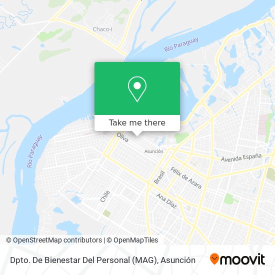 Mapa de Dpto. De Bienestar Del Personal  (MAG)