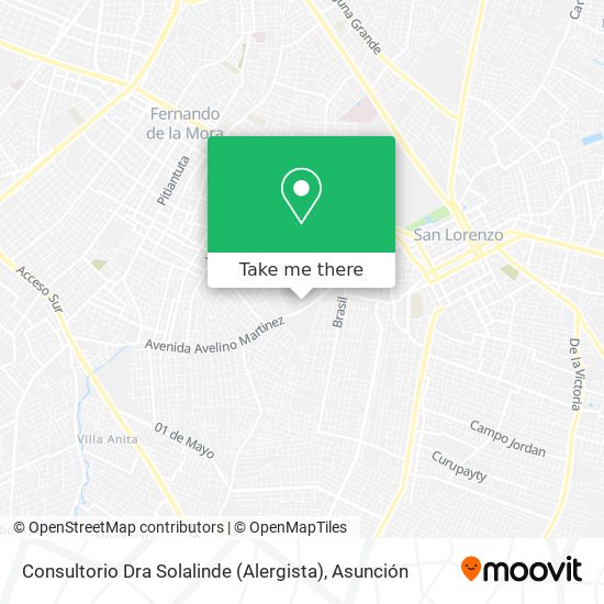 Consultorio Dra Solalinde (Alergista) map