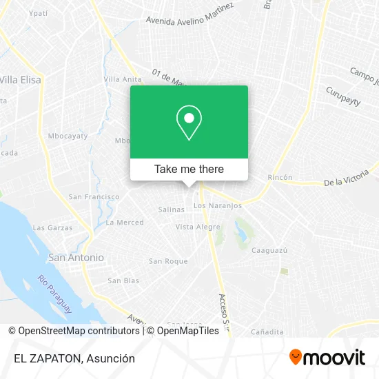 Mapa de EL ZAPATON