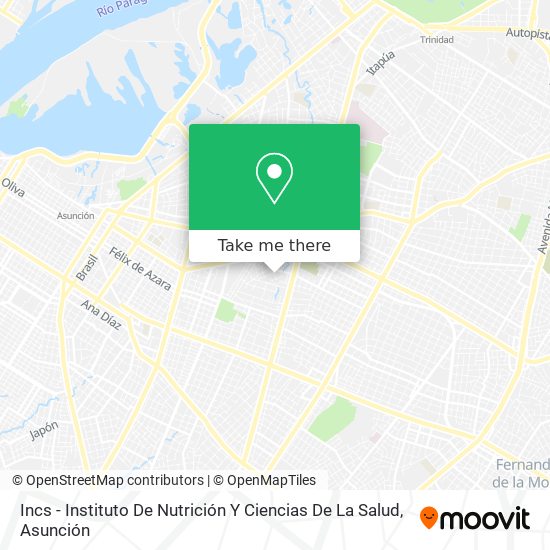 Incs - Instituto De Nutrición Y Ciencias De La Salud map