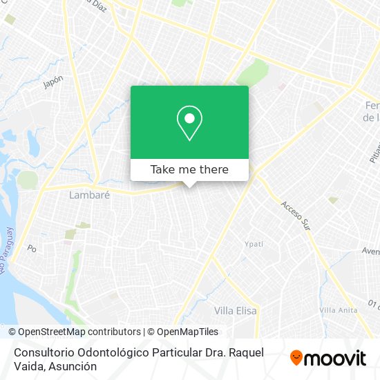 Mapa de Consultorio Odontológico Particular Dra. Raquel Vaida