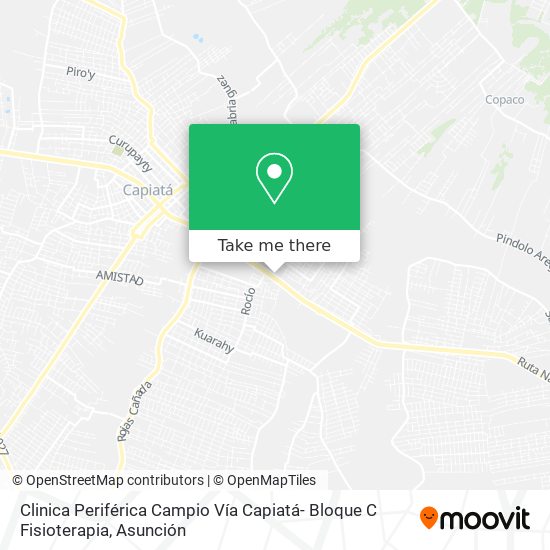 Mapa de Clinica Periférica Campio Vía Capiatá- Bloque C Fisioterapia
