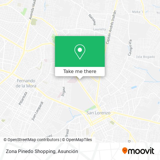 Zona Pinedo Shopping map