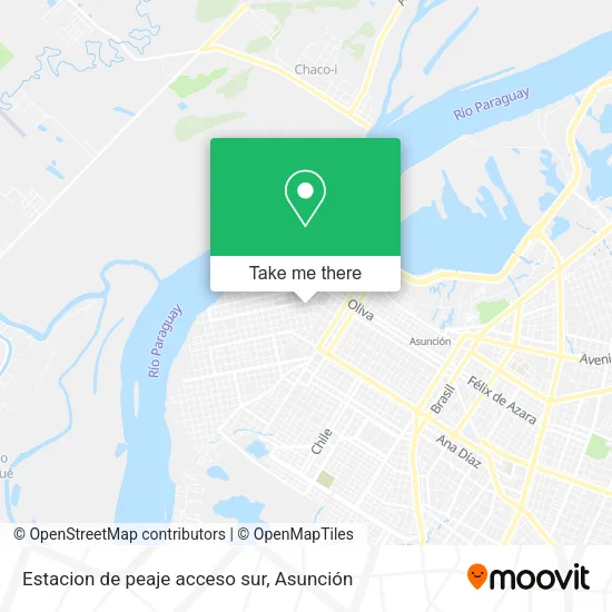 Estacion de peaje acceso sur map
