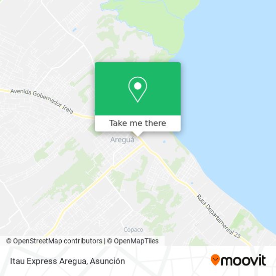Mapa de Itau Express Aregua