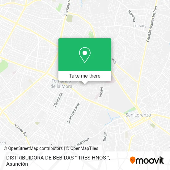 DISTRIBUIDORA DE BEBIDAS " TRES HNOS " map