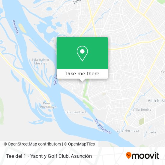 Tee del 1 - Yacht y Golf Club map