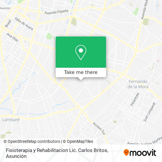 Mapa de Fisioterapia y Rehabilitacion Lic. Carlos Britos