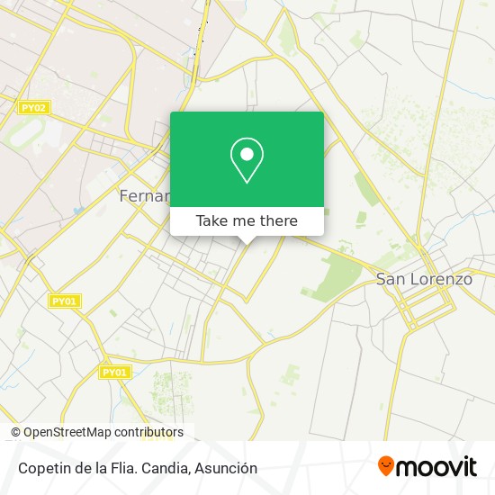 Copetin de la Flia. Candia map