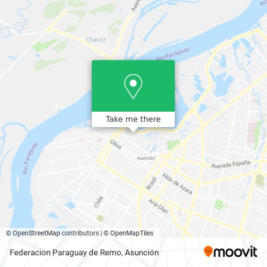 Mapa de Federacion Paraguay de Remo