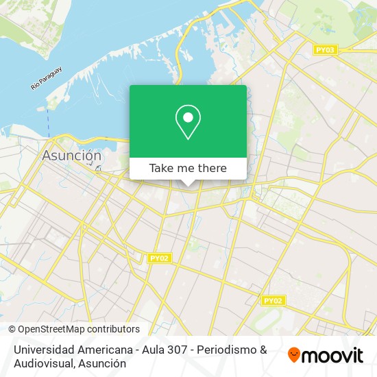 Universidad Americana - Aula 307 - Periodismo & Audiovisual map