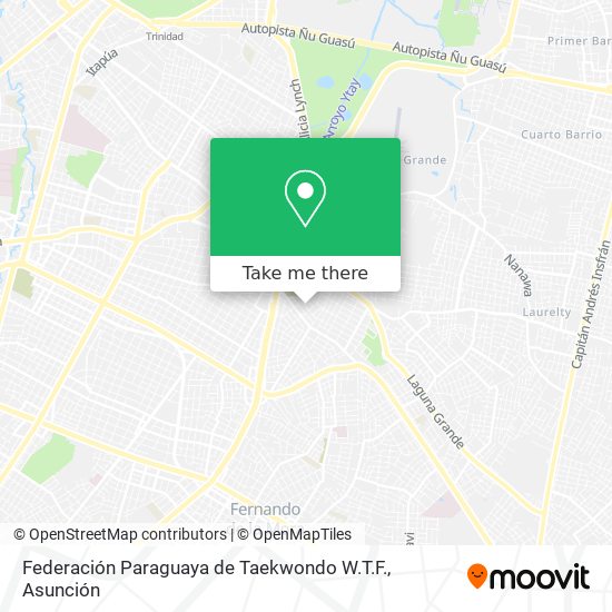 Federación Paraguaya de Taekwondo W.T.F. map