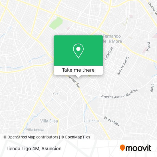 Tienda Tigo 4M map