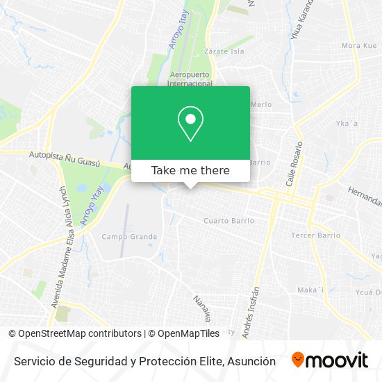 Mapa de Servicio de Seguridad y Protección Elite