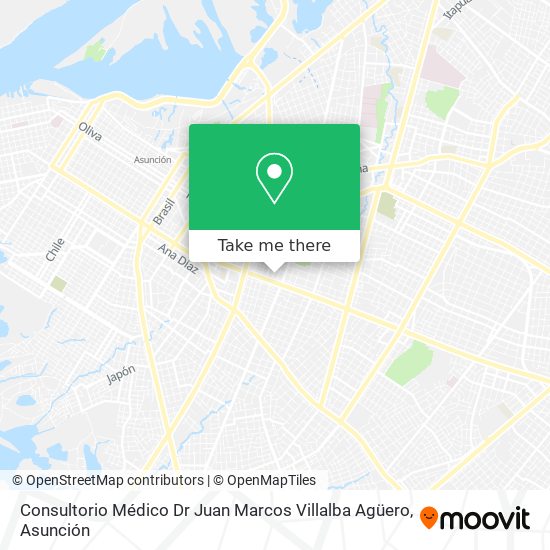 Mapa de Consultorio Médico Dr Juan Marcos Villalba Agüero