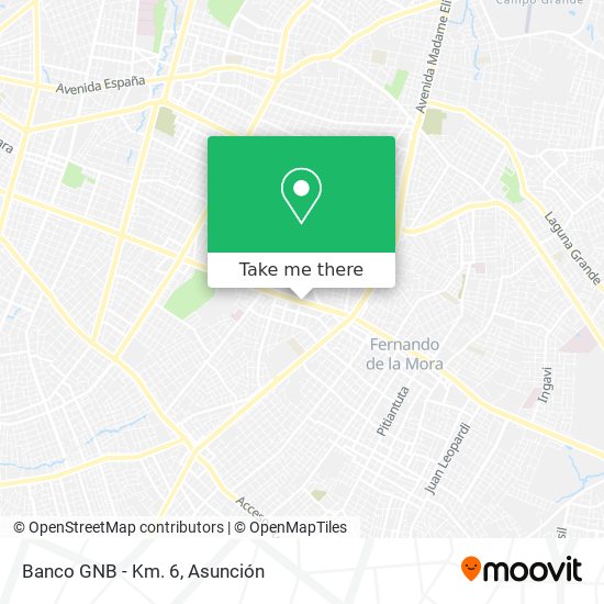 Banco GNB - Km. 6 map