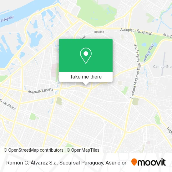 Ramón C. Álvarez S.a. Sucursal Paraguay map