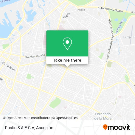 Mapa de Pasfin S.A.E.C.A
