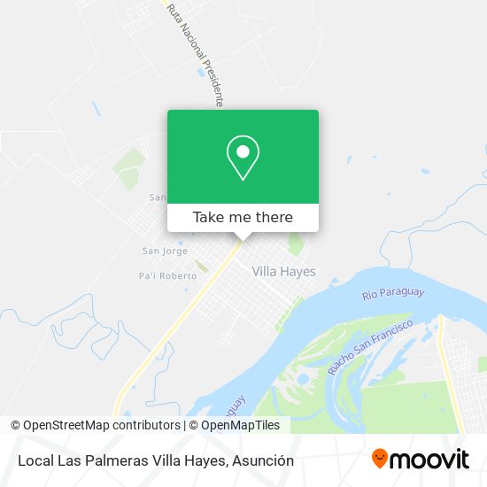 Local Las Palmeras Villa Hayes map