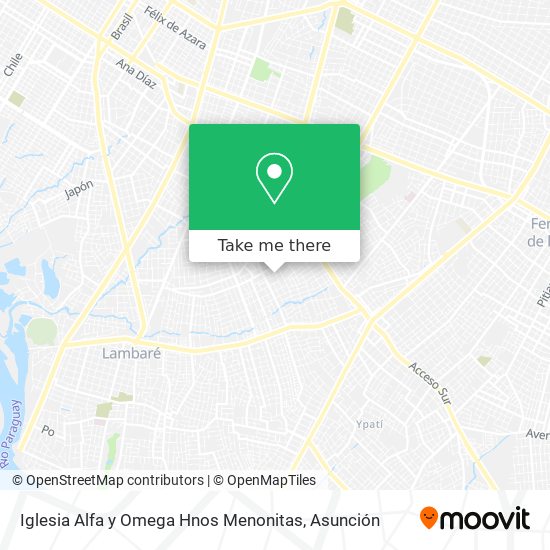 Iglesia Alfa y Omega Hnos Menonitas map