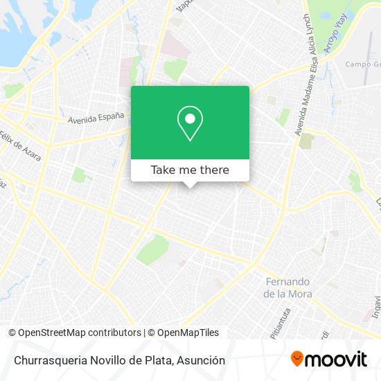 Mapa de Churrasqueria Novillo de Plata
