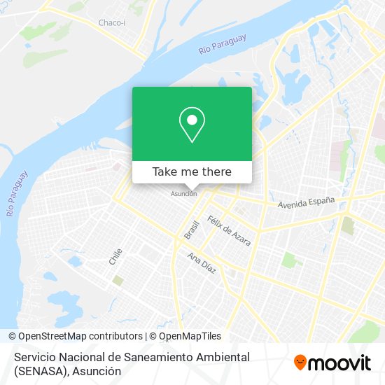 Servicio Nacional de Saneamiento Ambiental (SENASA) map