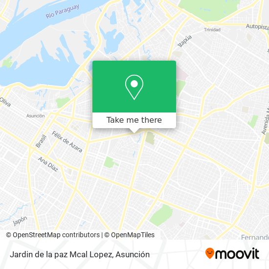 Jardin de la paz Mcal Lopez map