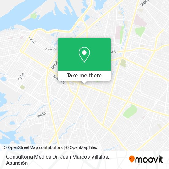 Mapa de Consultoría Médica Dr. Juan Marcos Villalba