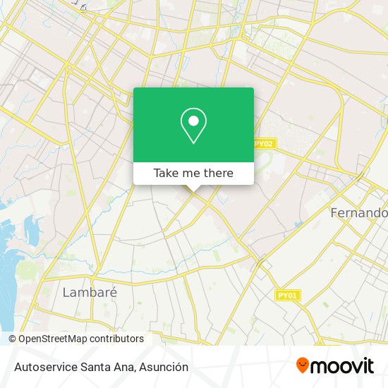 Mapa de Autoservice Santa Ana