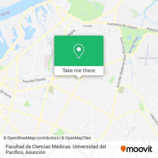 Facultad  de Ciencias Médicas. Universidad del Pacífico map