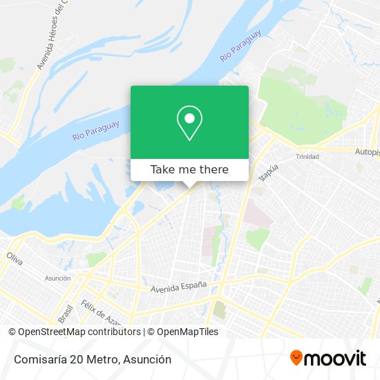 Mapa de Comisaría 20 Metro
