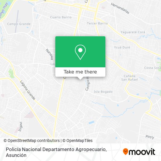 Policía Nacional Departamento Agropecuario map