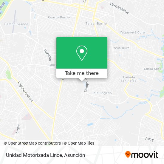 Mapa de Unidad Motorizada Lince